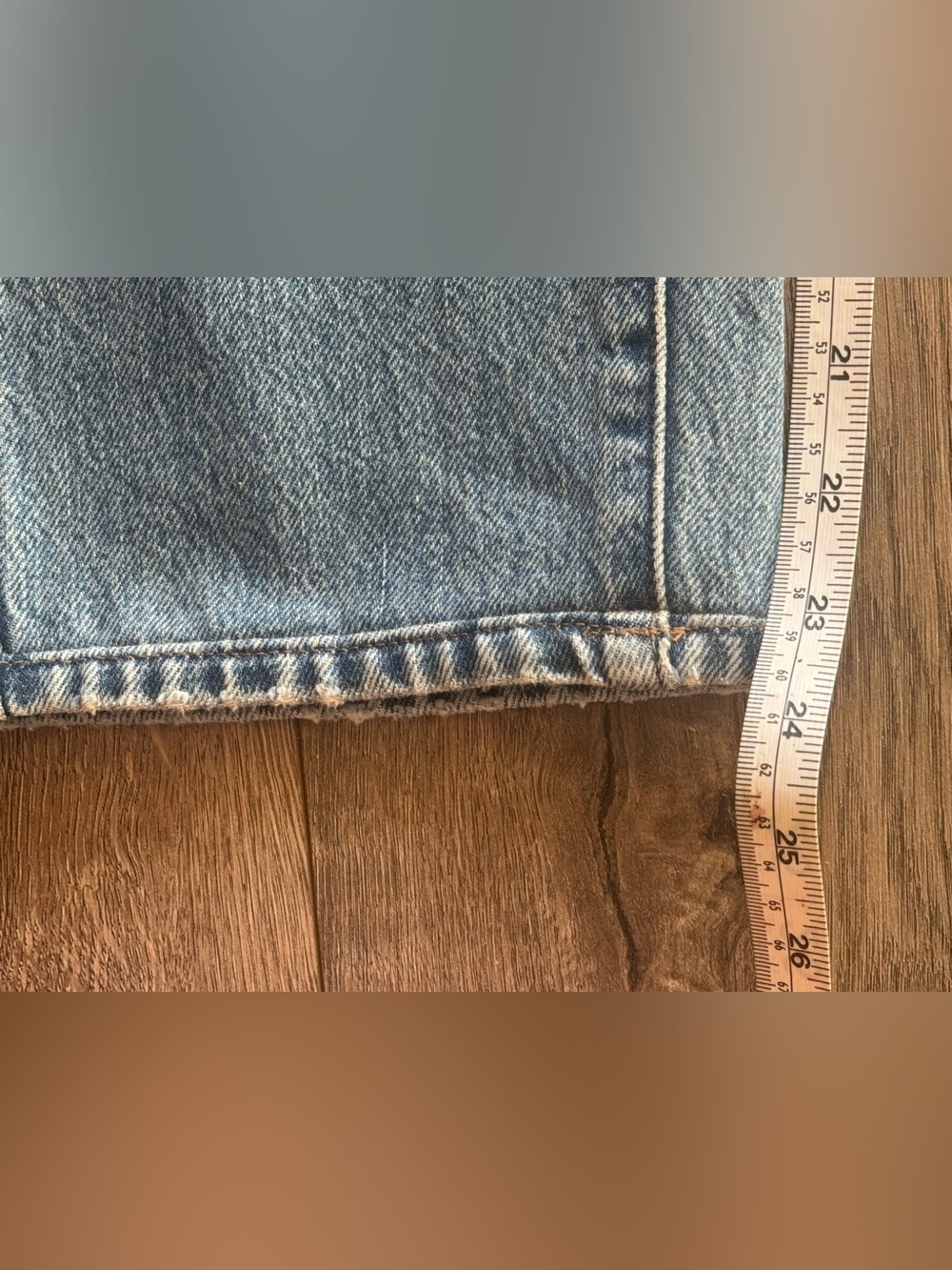 New! Madewell Pieced Barrel-Leg Jeans Rockcastle Wash - Picture 5 of 6